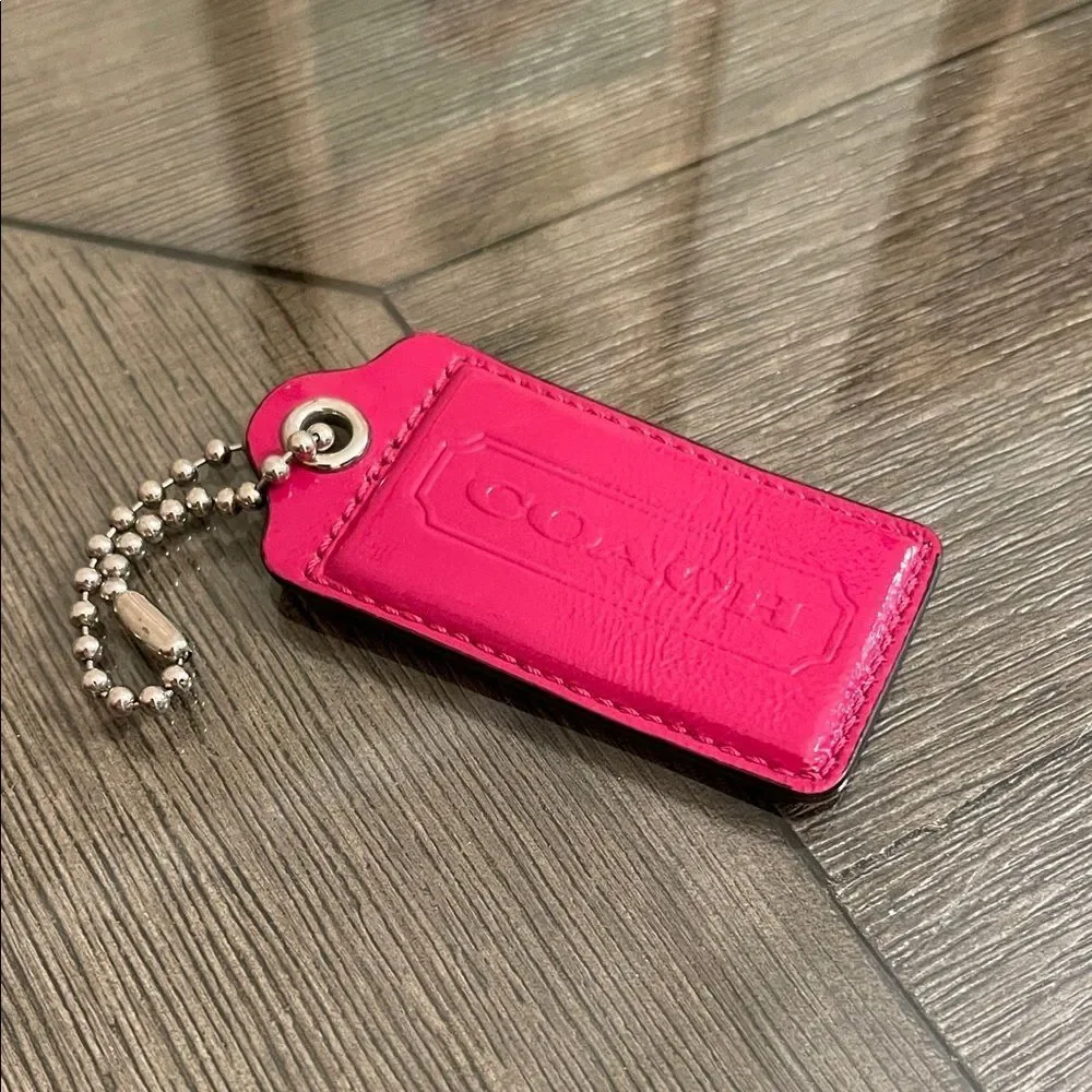 Coach Alex Op Art Tote 14276 Replacement Hangtag - Key Chain Bag Charm Raspberry